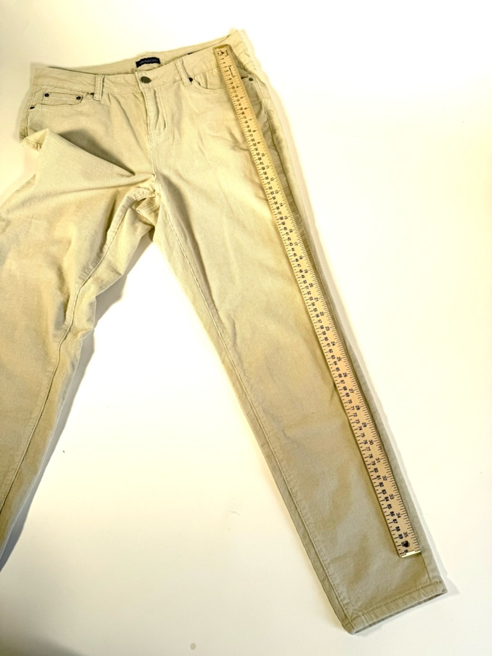Needle & Cloth Tan Fine-Wale Corduroy Mid-Rise Skinny Ankle Pants Gorpcore - Picture 8 of 9